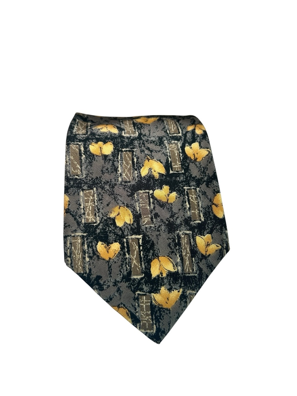Cambridge Classic 100% Silk Tie Italy Made • Floral Print Necktie • Vintage 58”